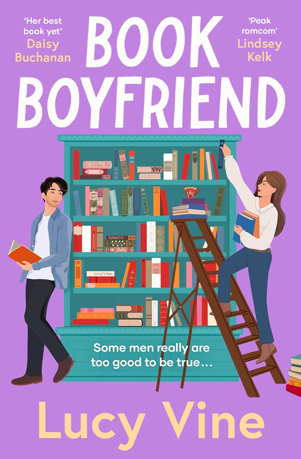 Portada de Book Boyfriend de Lucy Vine – Lista: Top 6 novedades de novela romántica 2025 para perderte en el amor